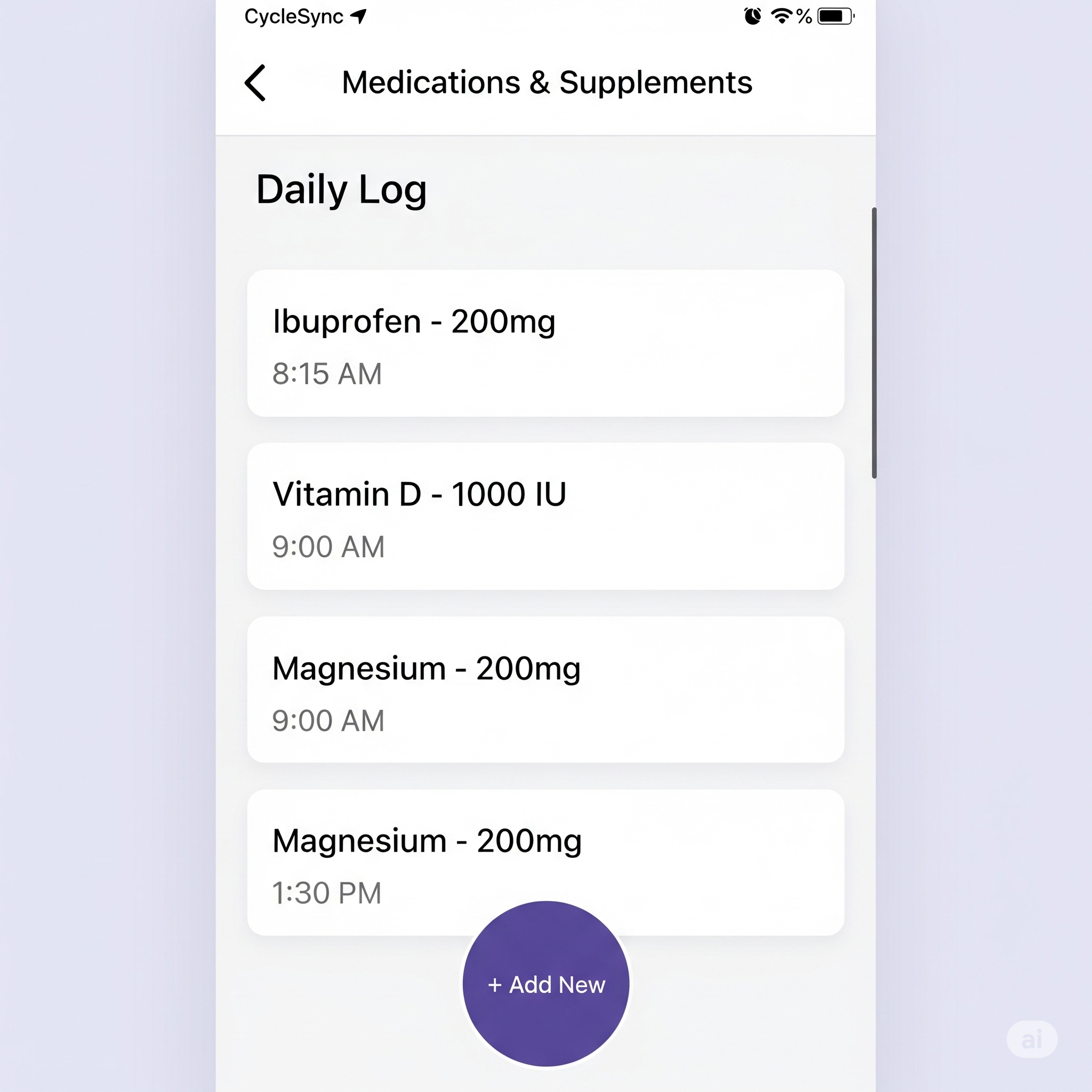 Medications and Supplements